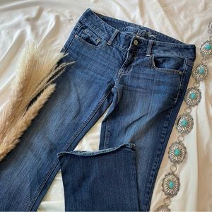 American Eagle Artist Denim Boot Cut Jeans, Size 6 Short, Western, Casual, Mom
